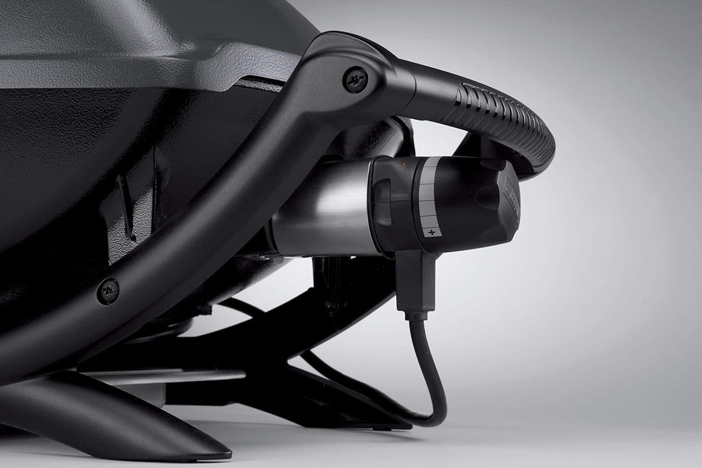 Weber Q 2400 Barbacoa Eléctrica con Soporte y Mesas Laterales, 54 x 39 cm, Dark Grey