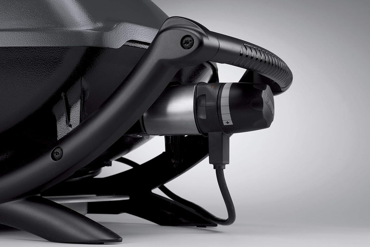 Weber Q 2400 Barbacoa Eléctrica con Soporte y Mesas Laterales, 54 x 39 cm, Dark Grey