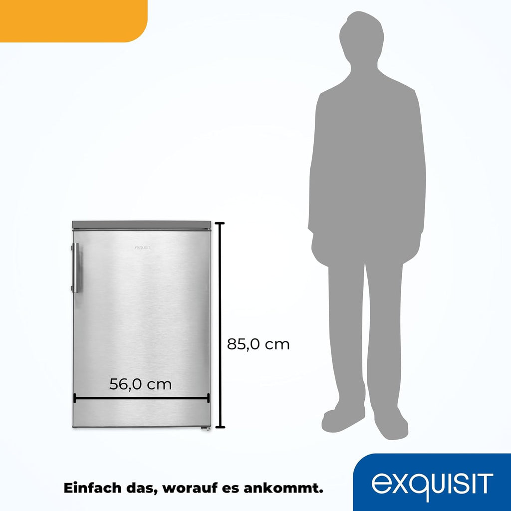 Exquisit KS516-4-H-010D Frigorífico con Congelador 4 Estrellas 120 L, Silencioso 39 dB