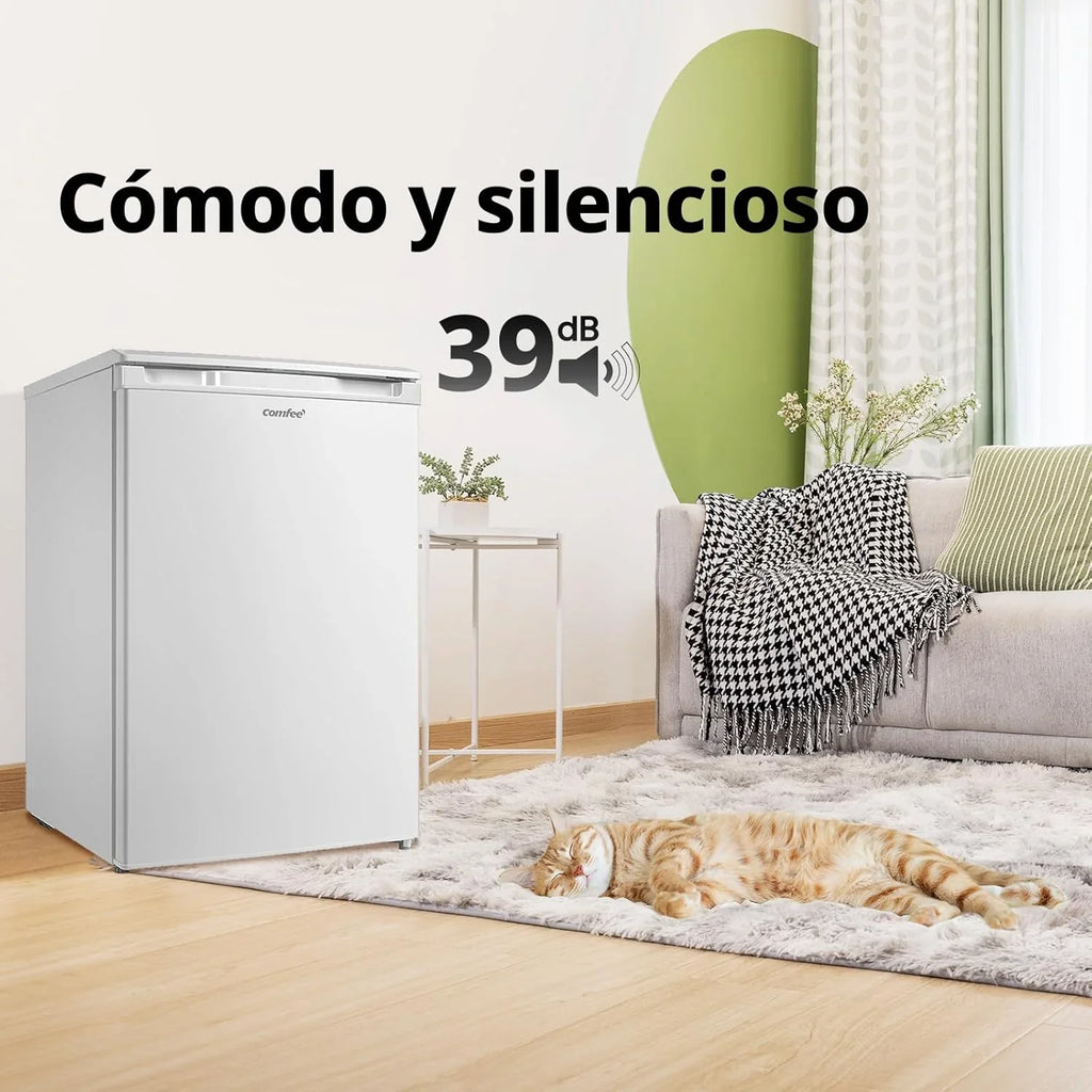 COMFEE RCU83WH3EU(E) Congelador Vertical 88 L, 3 Cajones, Termostato Ajustable, Blanco