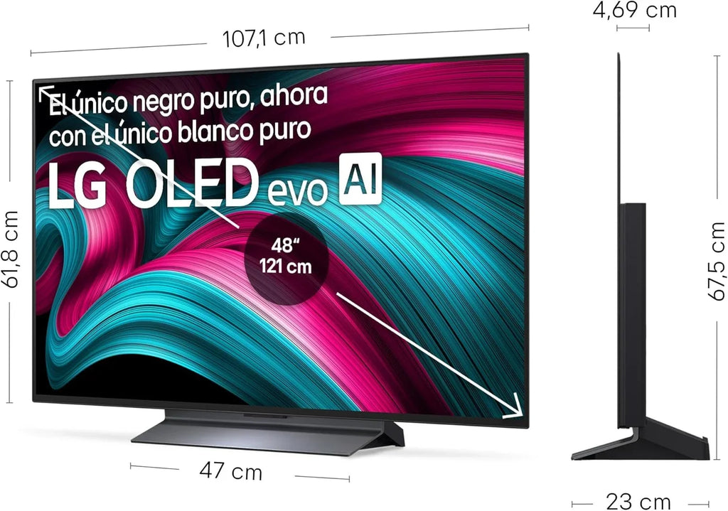 OLED48C54LA TV OLED evo 48" 4K Smart TV webOS 25, Dolby Vision, Dolby Atmos, 120 Hz