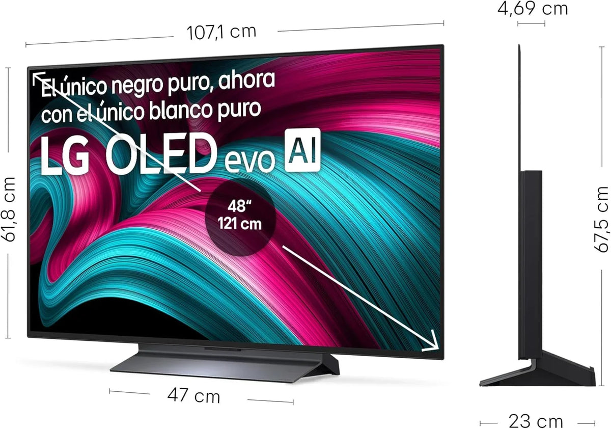 OLED48C54LA TV OLED evo 48" 4K Smart TV webOS 25, Dolby Vision, Dolby Atmos, 120 Hz