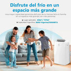 MIDEA Aire Acondicionado Portátil 12000 BTU / 3000 Frigorías 3 en 1, hasta 43 m², con Kit de Ventana