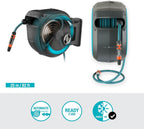 Gardena RollUp M/L Portamangueras de Pared con Manguera de 25 m, Giratorio, Turquesa