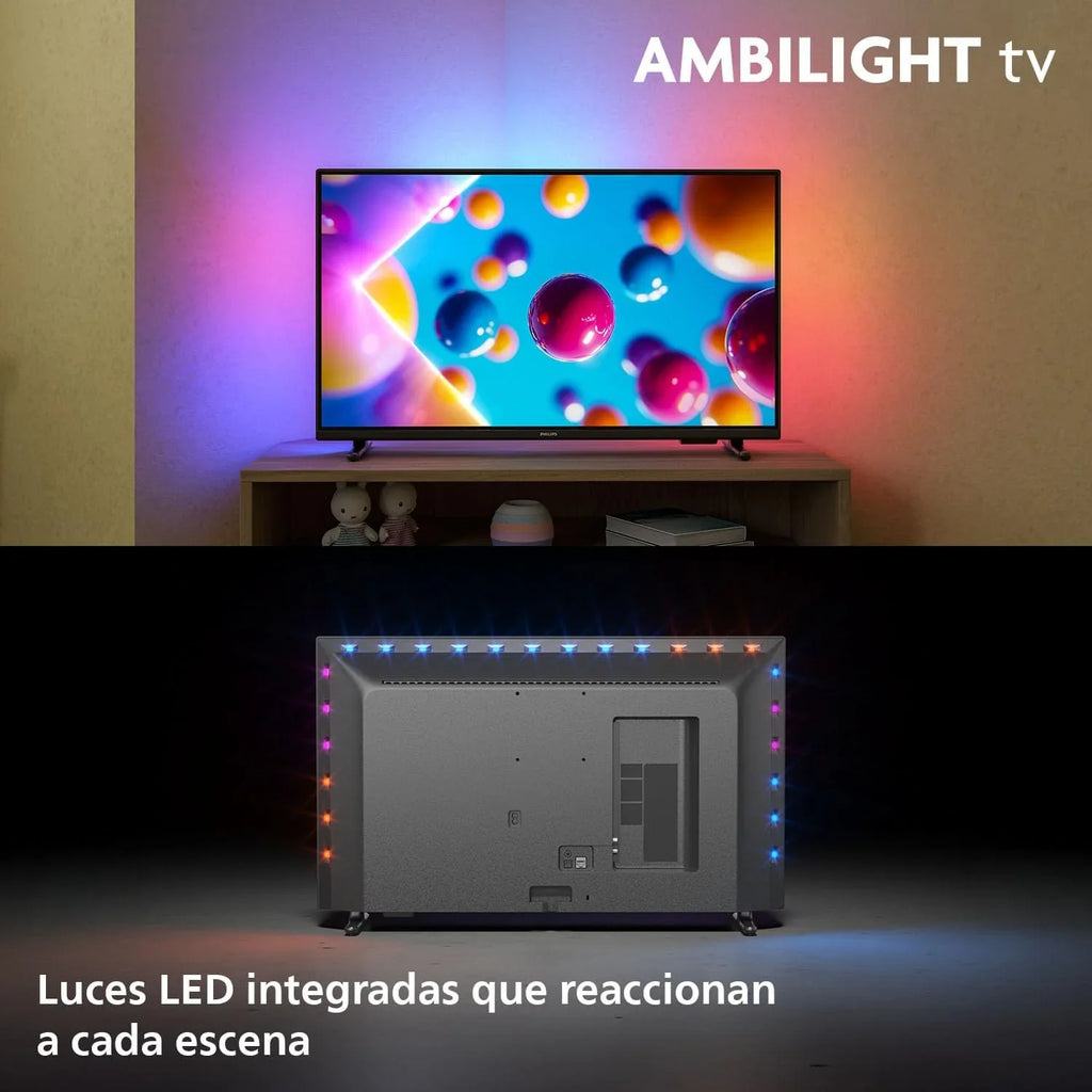 Smart TV LED 32" 32PFS6900 con Ambilight, Titan OS y Dolby Audio, Compatible con Alexa y Google