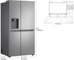 GSLC40PYPE Frigorífico Americano Side by Side 641 L, Serie 400, Inox Antihuellas, Clase E