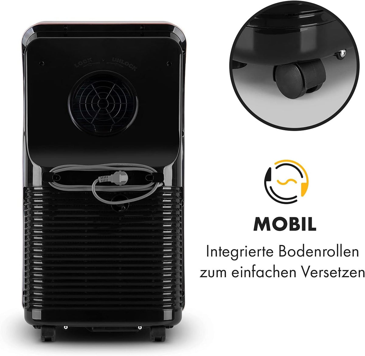 Klarstein Aire Acondicionado Portátil 4 en 1 con Modo Noche y Bajo Consumo, hasta 12000 BTU