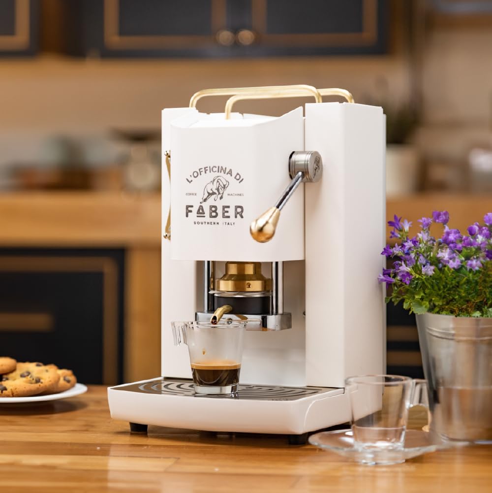 Faber Pro Total Deluxe Cafetera de Monodosis ESE 44 mm de Latón, 1,3 L