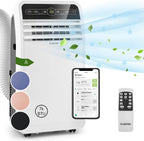 Klarstein Aire Acondicionado Portátil 4 en 1 con Modo Noche y Bajo Consumo, hasta 12000 BTU