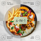 Panasonic NN-CD58RSEPG Microondas Combi 4 en 1 de 27 L con Air Fryer, Grill 1300 W e Inverter