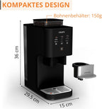 Krups Coffee Crush Extra SA4028E0 Cafetera Superautomática de Solo 15 cm con Molinillo de Acero