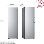 GFT41PZGSZ Congelador Vertical No Frost 324 L, 186 cm, Smart Inverter, Congelación Rápida, Inox