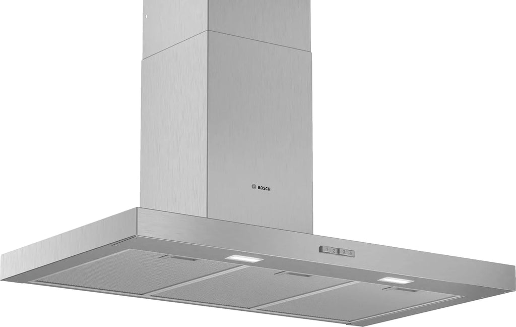 Bosch DWB96BC50 Campana Extractora Decorativa de Pared 90 cm Serie 2, 619 m³/h, LED, Acero Inoxidable