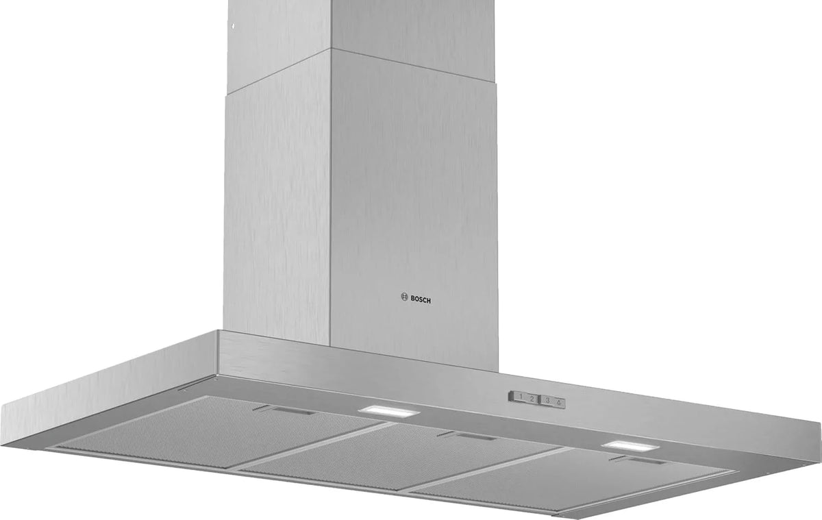 Bosch DWB96BC50 Campana Extractora Decorativa de Pared 90 cm Serie 2, 619 m³/h, LED, Acero Inoxidable