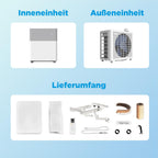 Midea PortaSplit Aire Acondicionado Portátil con Bomba de Calor 12000 BTU, A++, 39 dB, hasta 42 m²