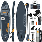 AKSPORT Tabla de Paddle Surf Hinchable 335 cm Extra Ancha con Todos los Accesorios y Asiento de Kayak