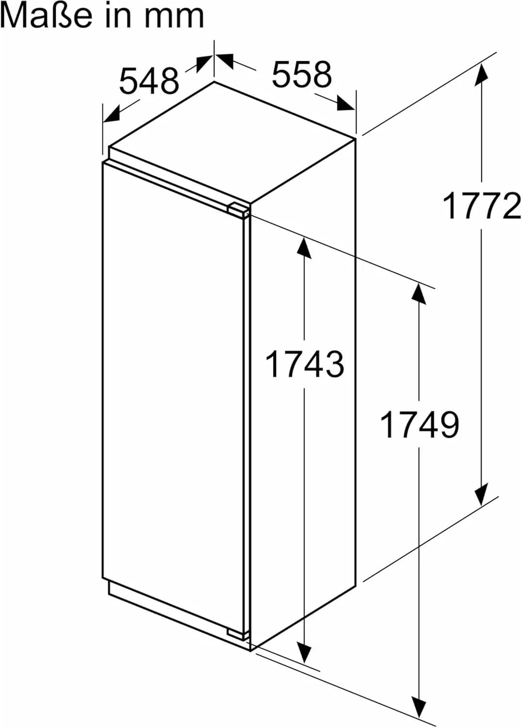 Bosch KIR81ADD0 Frigorífico Integrable 1 Puerta 310 L, 177,5 cm, VitaFresh XXL, Clase D