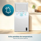 Cecotec Bolero CoolMarket Chest 143P White E Congelador Horizontal 143 L, Puerta ZeroG, Dual Function