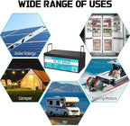 Batería de Litio LiFePO4 12 V 300 Ah con BMS 300 A para Camping, Solar y Emergencias
