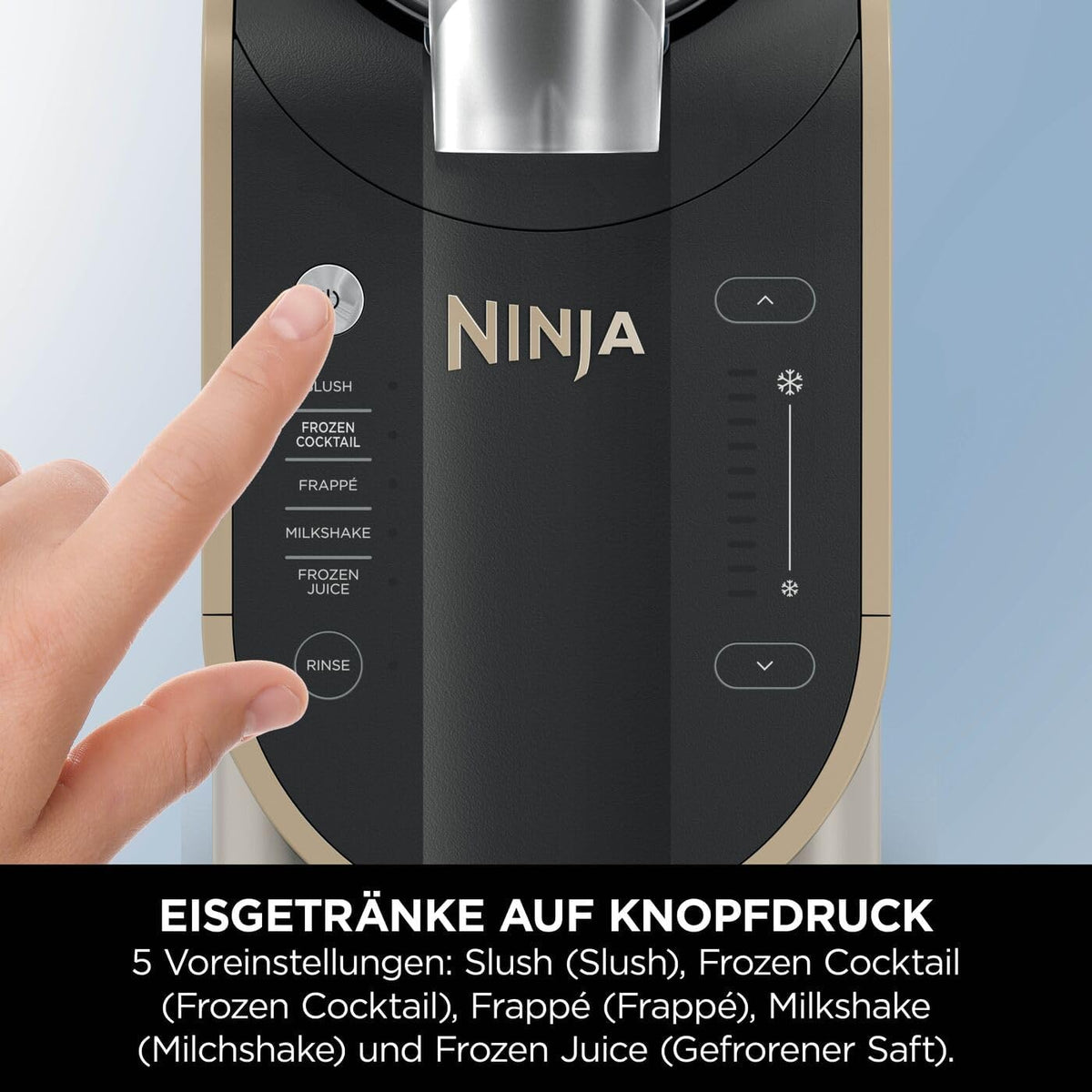 Ninja SLUSHi FS301EU Máquina de Granizados, Cócteles Helados y Batidos 1,9 L, Stone Gold