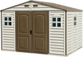 Duramax Woodside 30214-4 Caseta de Jardín de PVC 10 x 8 pies (3,25 x 2,47 m) Marfil y Marrón