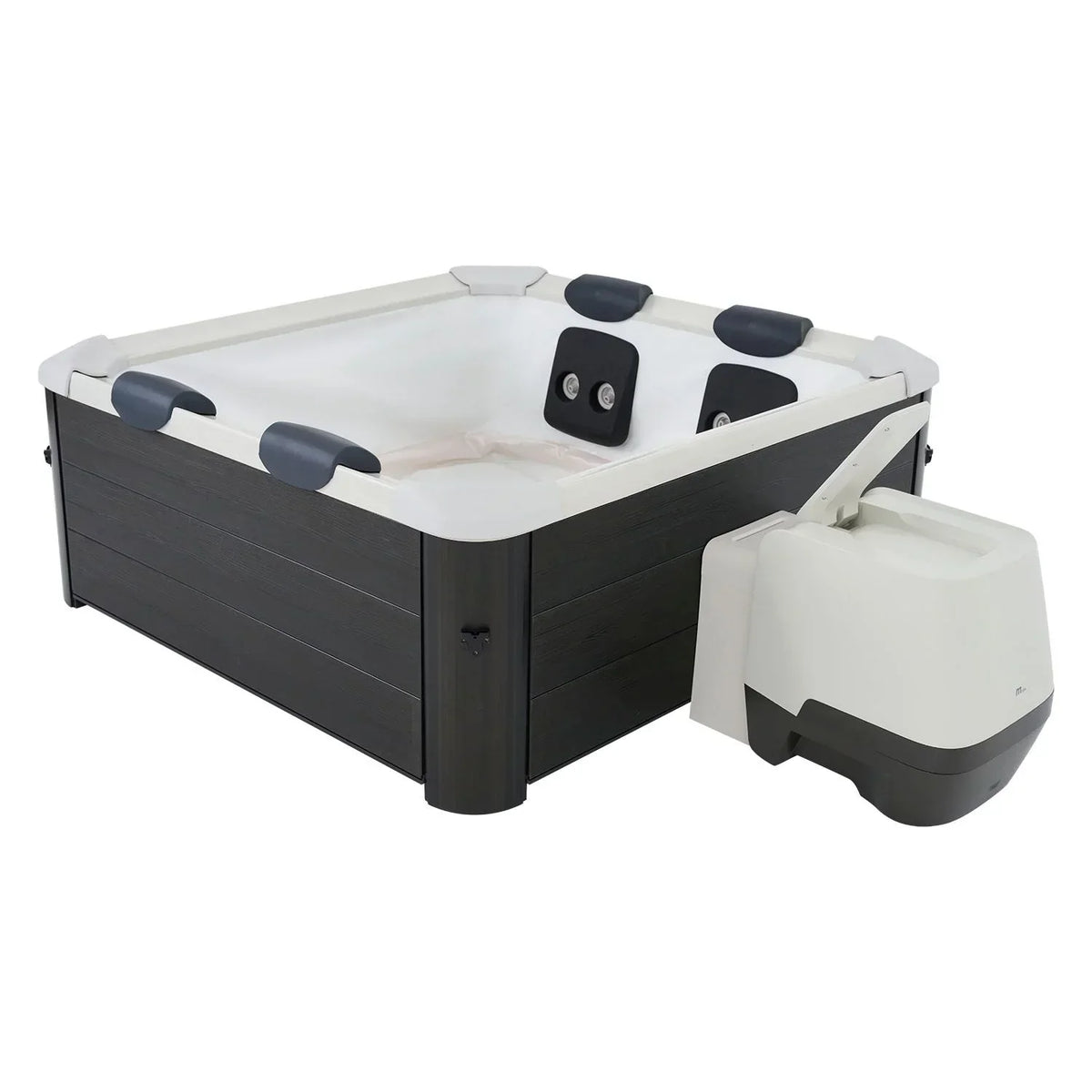 Spa Hinchable Oslo para 6 Personas 850 L con Iluminación LED y App, Gris