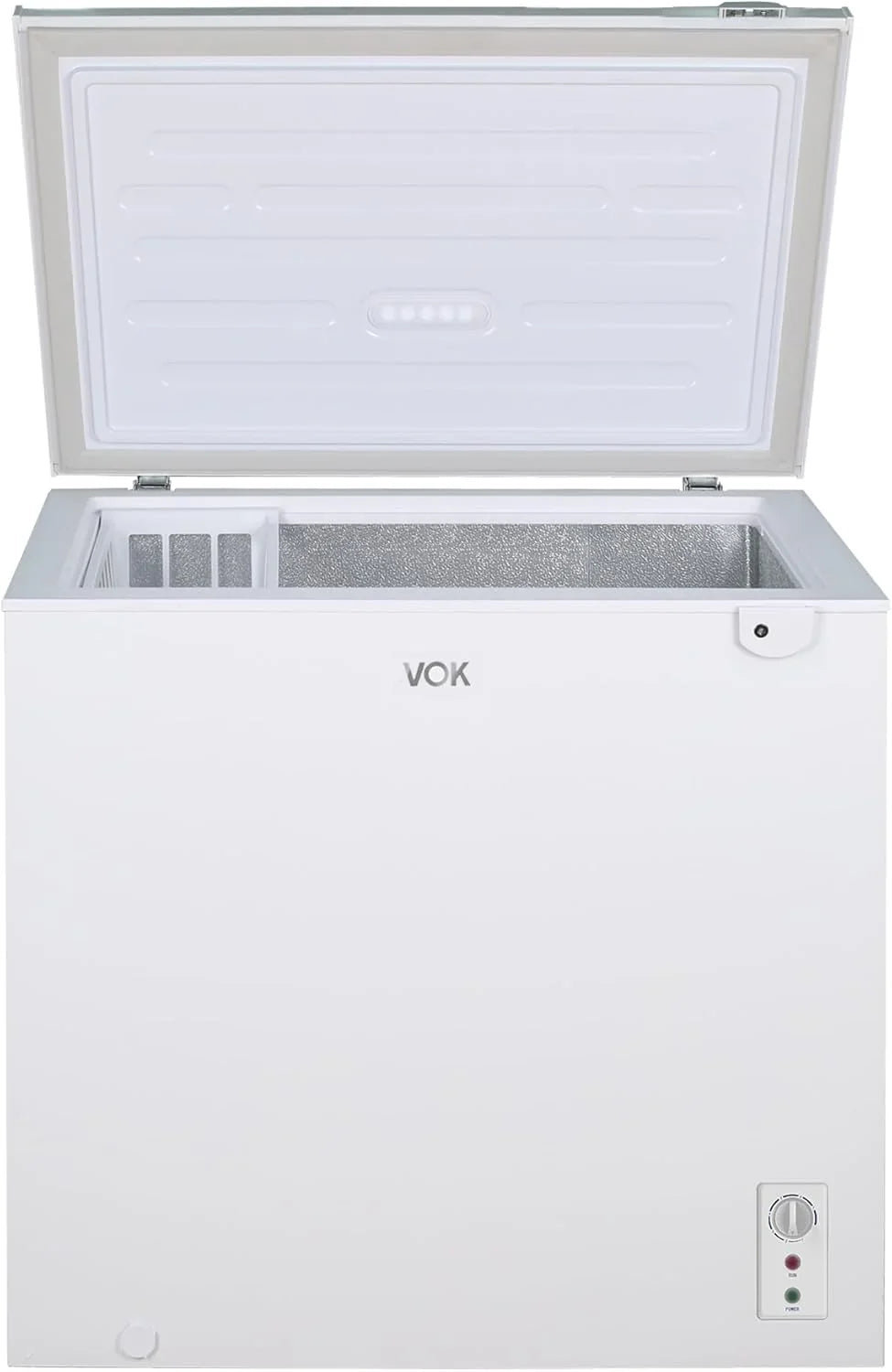 VOK EVF-194CDEW Congelador Horizontal 194 L, Función Dual, Congelación Rápida, Luz LED, Blanco