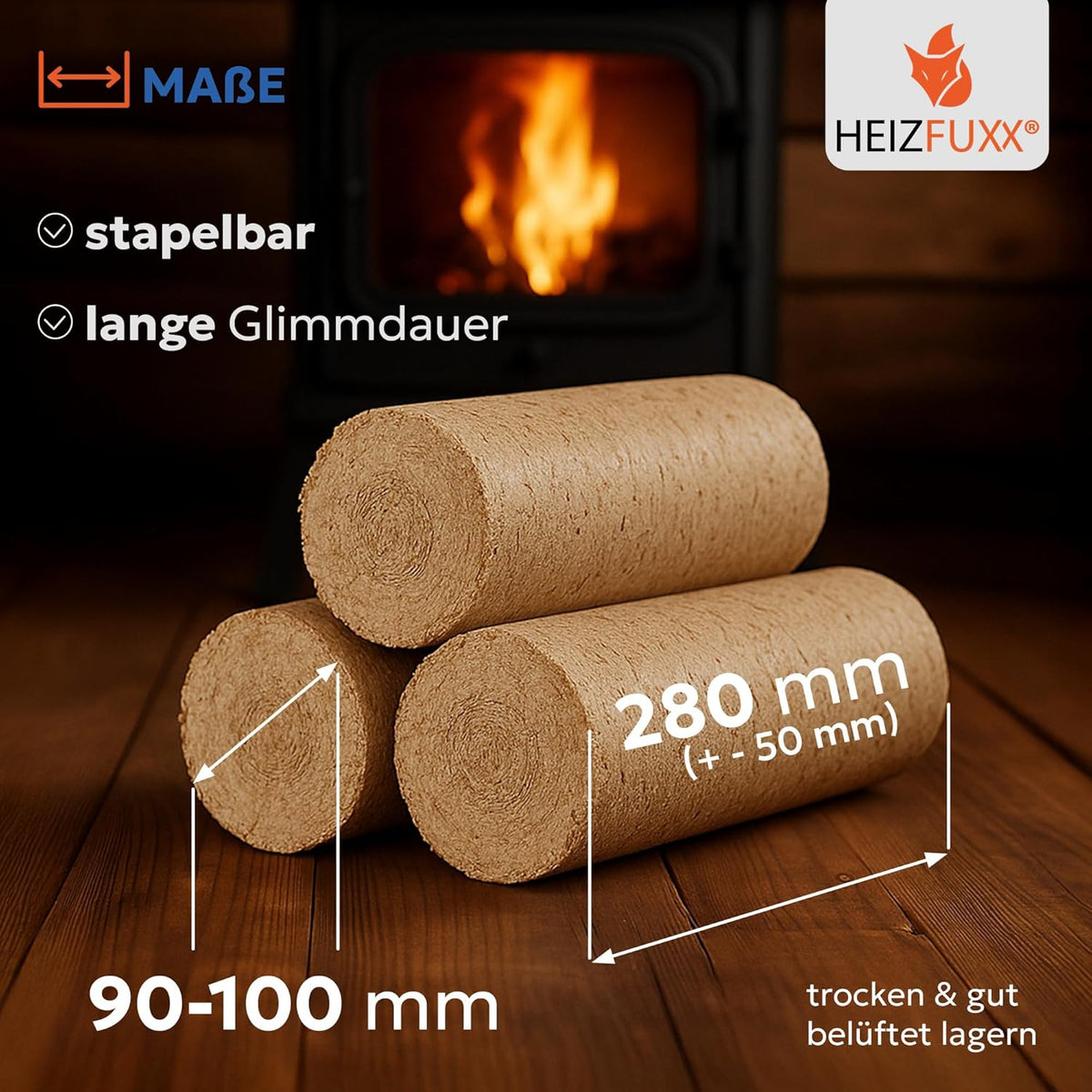 Briquetas de Madera Nestro XL Blue Palé 960 kg (96 x 10 kg) para Chimenea y Estufa
