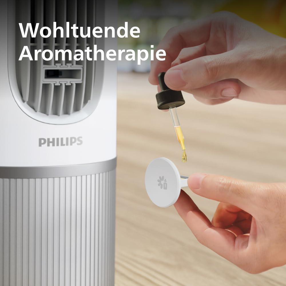 Philips Serie 7000 CX7550/00 Ventilador de Torre Inteligente 22 dB, WiFi y App
