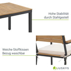 Conjunto de Jardín Rhodos de Madera de Acacia Mesa y 4 Sillas