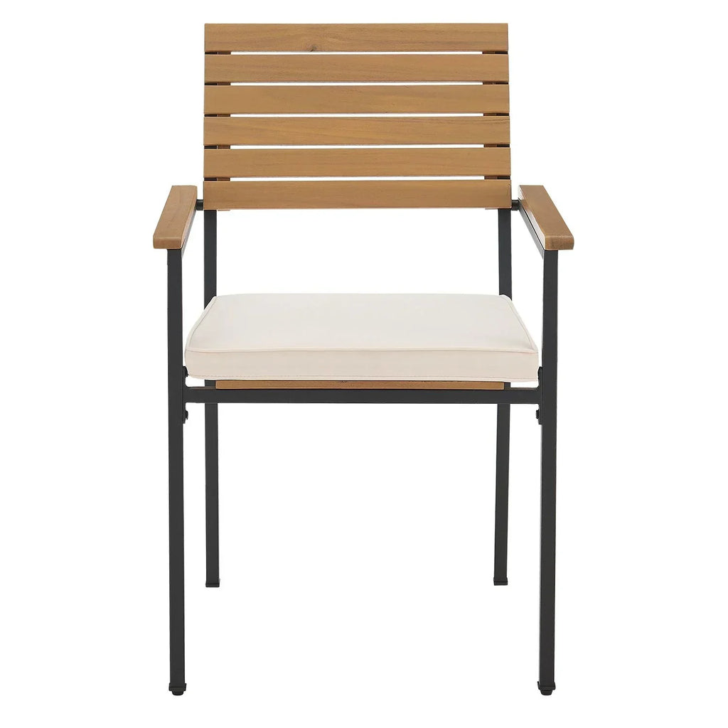 Conjunto de Jardín Rhodos de Madera de Acacia Mesa y 4 Sillas
