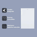 Candy CCTOS 544WHN Frigorífico Bajo Encimera 109 L con Congelador, Silencioso 40 dB, Blanco