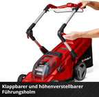 Einhell RASARRO 36/42 Cortacésped a Batería 36 V, 42 cm, hasta 725 m², con 2 Baterías 5,2 Ah
