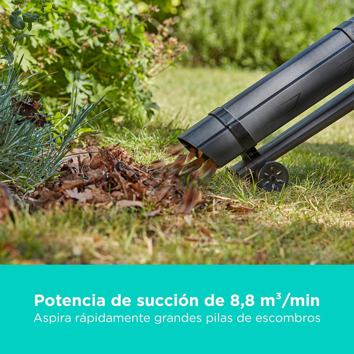 BLACK+DECKER BCBLV3625L1-QW Soplador, Aspirador y Triturador de Hojas 36 V con Batería 2,5 Ah y Bolsa 45 L