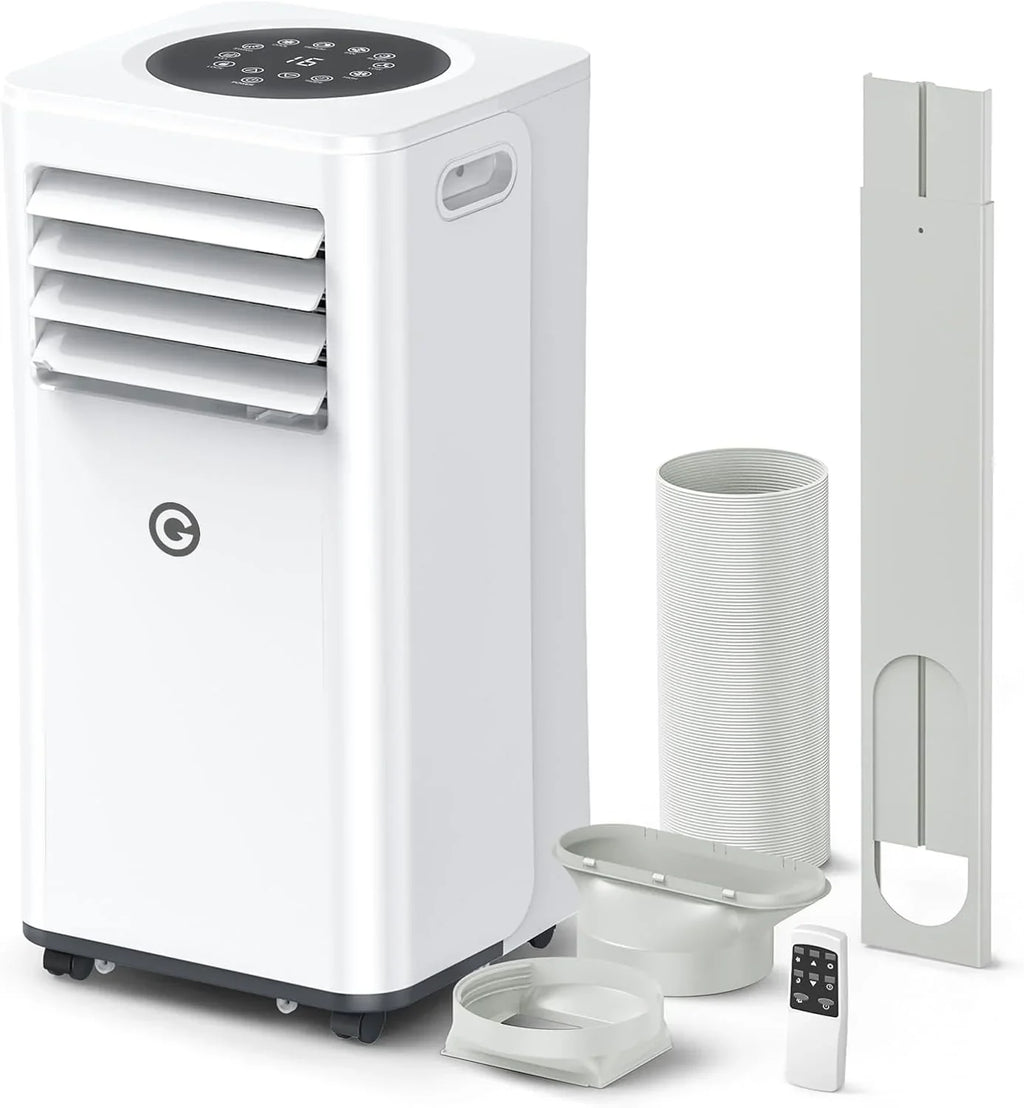 Aire Acondicionado Portátil 9000 BTU 4 en 1 con Mando, Temporizador 24 h y Kit de Ventana