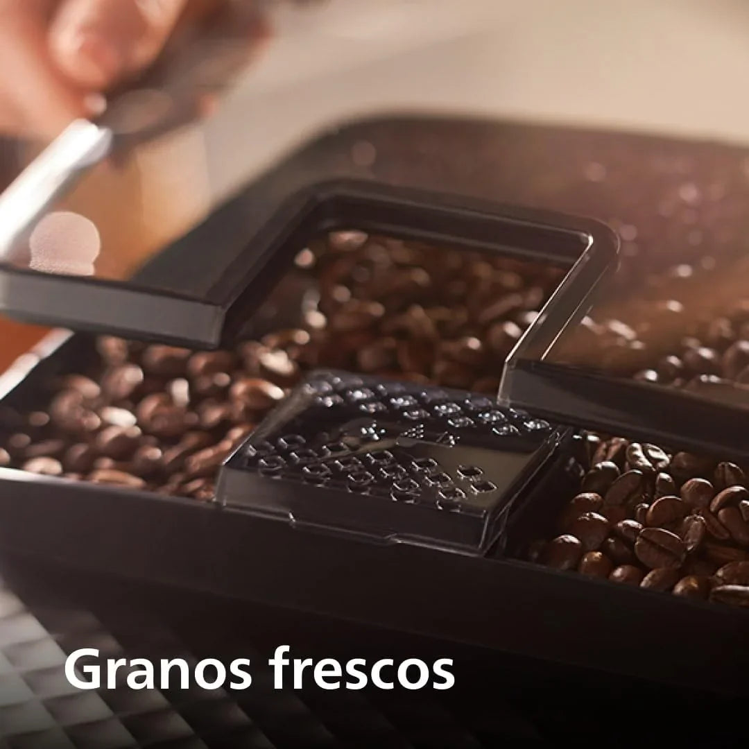 Serie 2200 EP2220/10 Cafetera Superautomática con Molinillo Cerámico y Espumador, Negro Mate