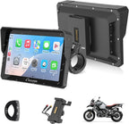 CARPURIDE W702S Pro Pantalla CarPlay para Moto 7" con Soporte BM05, Android Auto Inalámbrico