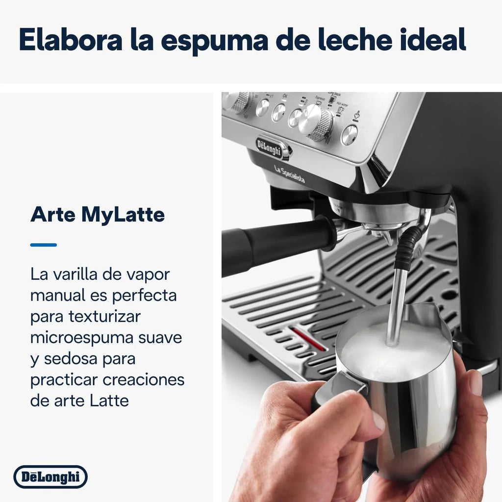 Perfetto La Specialista Arte EC9155.MB Cafetera Espresso con Molinillo y Vaporizador, Metal/Negro