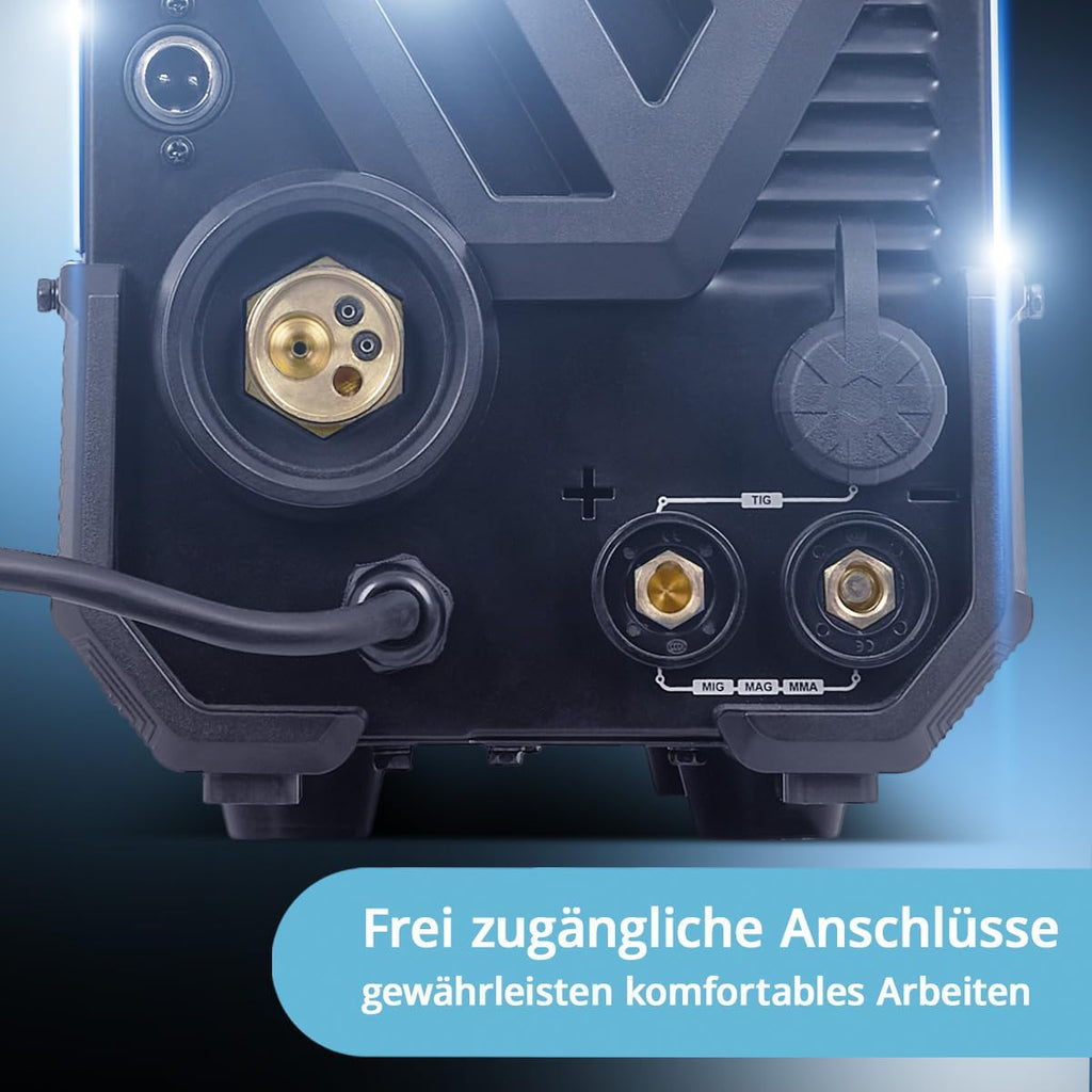 STAHLWERK MTM-200 ST Soldador 3 en 1 TIG, MIG/MAG y MMA hasta 200 A, Arrastre de 4 Rodillos