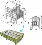 Casita Infantil de Jardín de Madera de Pino Impregnada