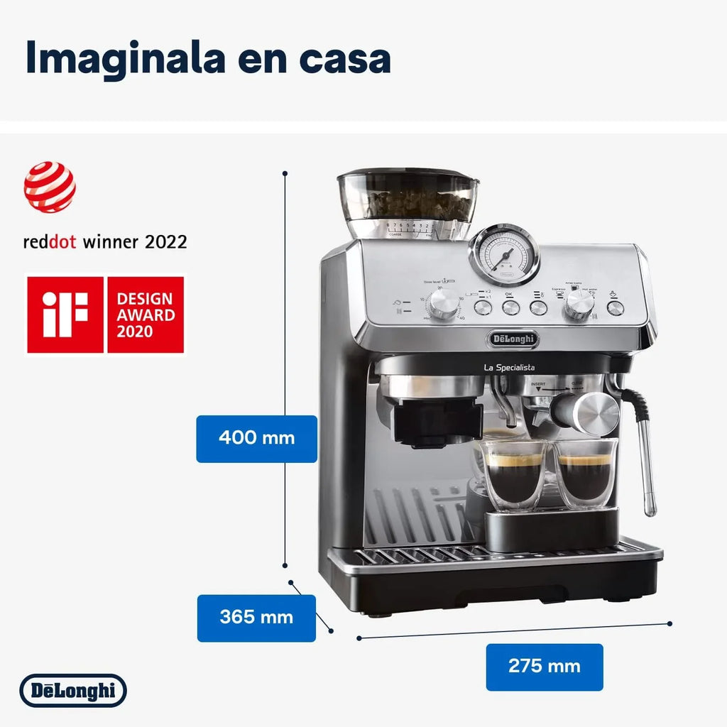 Perfetto La Specialista Arte EC9155.MB Cafetera Espresso con Molinillo y Vaporizador, Metal/Negro