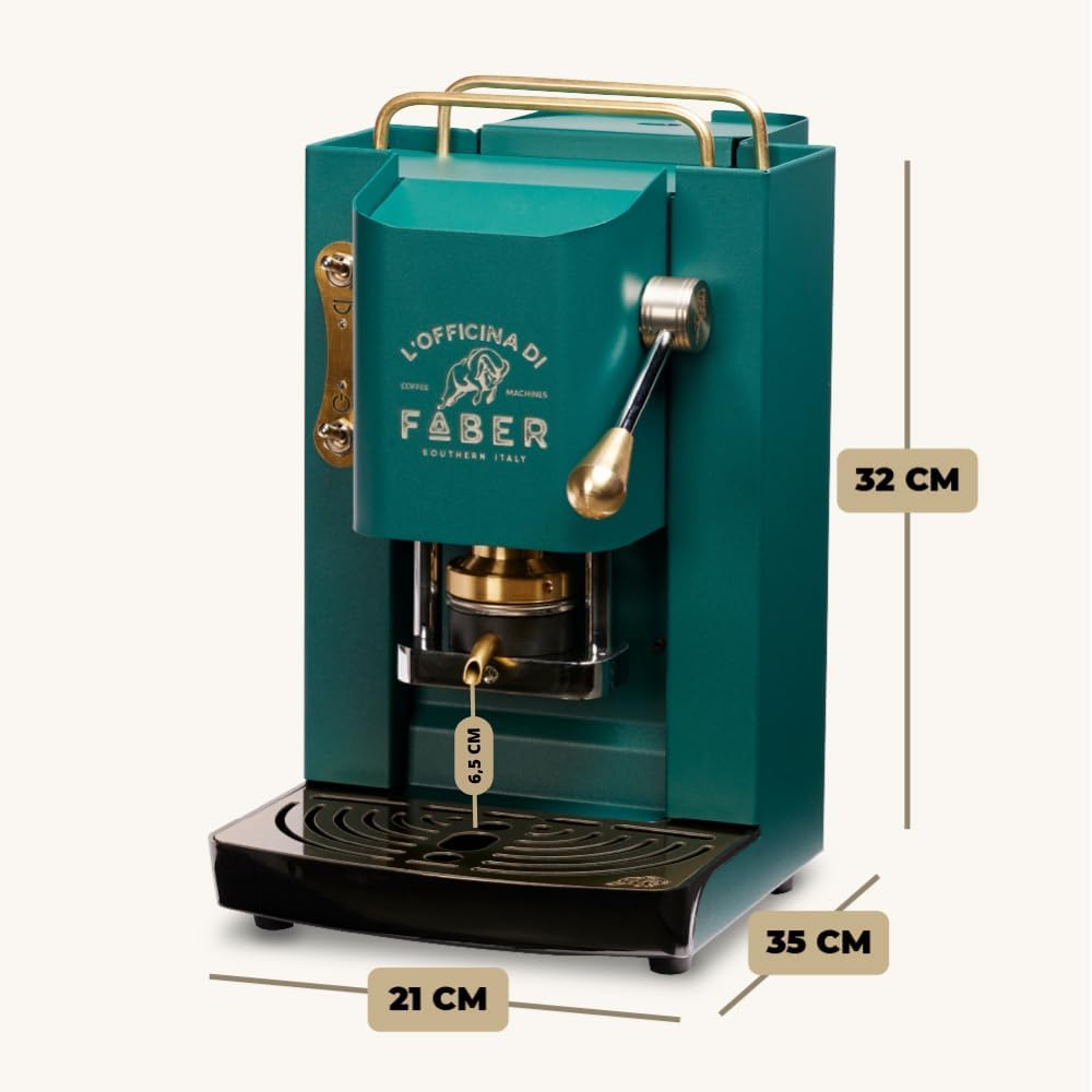 Faber Pro Total Deluxe Cafetera de Monodosis ESE 44 mm de Latón, 1,3 L