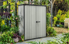 Keter High Store Plus Armario de Exterior 1400 L Gris 170,4 x 140 x 73,6 cm, Paredes Duotech