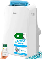 MIDEA Aire Acondicionado Portátil 12000 BTU / 3000 Frigorías 3 en 1, hasta 43 m², con Kit de Ventana