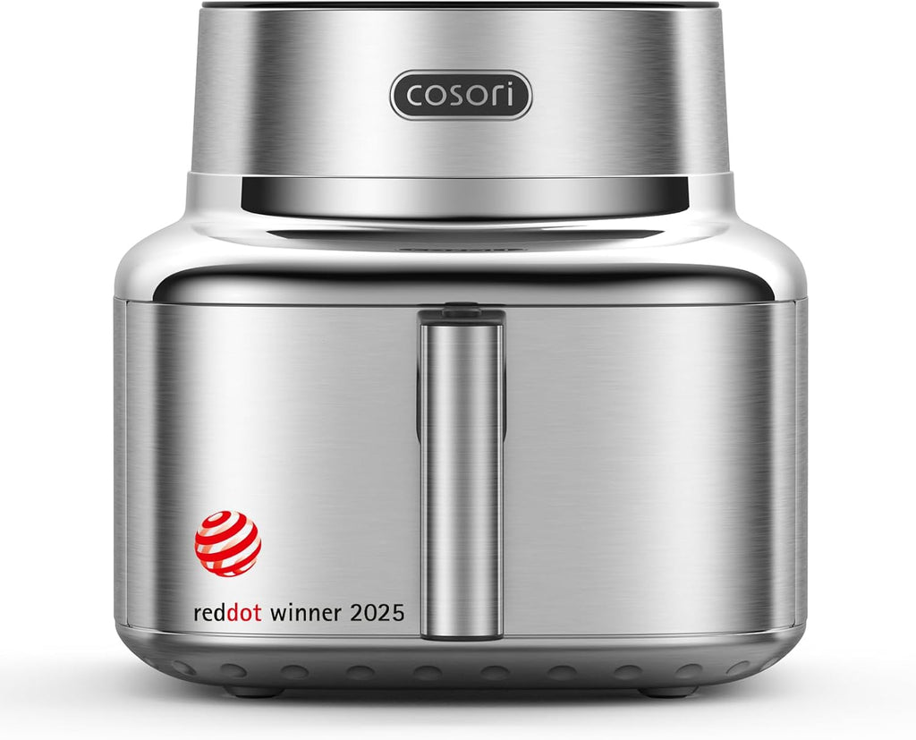 COSORI Iconic Single SE601S Freidora de Aire 6,2 L 7 en 1 sin PFAS, Acero Inoxidable