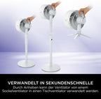 Shark FlexBreeze FA220EU Ventilador Híbrido con y sin Cable, Portátil, Interior y Exterior, Blanco