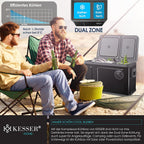 KESSER Nevera Portátil de Compresor Doble Zona hasta -20 °C con Pantalla Táctil, 12/24 V y 230 V - imagen 6