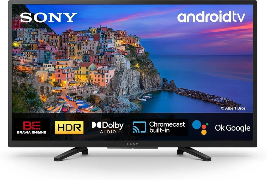 BRAVIA KD32W804 Smart TV 32" HD Ready con HDR, Android TV y Chromecast, Negro